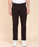 Slim Fit Men Brown Trousers