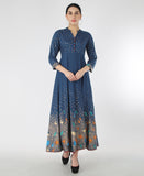 Women Ethnic Dress Black Dress Blue