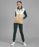 Solid Women Track Suit Cream