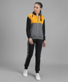 Solid Women Track Suit Grey