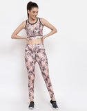 Print, Printed Women Track Suit Beige