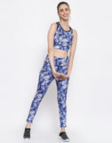 Print, Printed Women Track Suit Blue